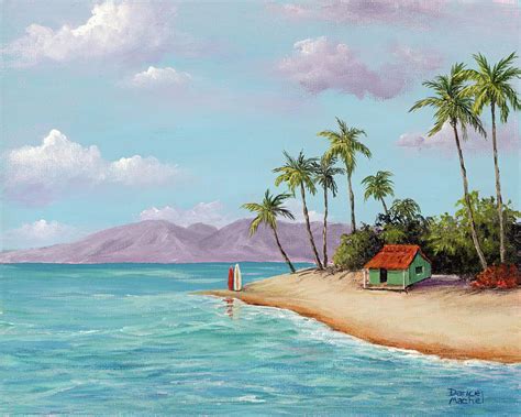 Maui Beach Hut Painting By Darice Machel Mcguire Fine Art America