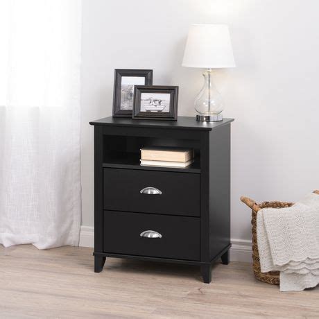 Rated 4 out of 5 stars.1567 total votes. Prepac Yaletown 2-Drawer Tall Nightstand, Black | Walmart ...