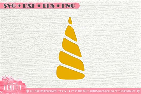 Unicorn Horn Svg Dxf Eps Png Cutting File