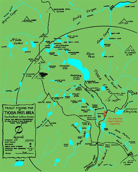 Tioga Pass Area Map