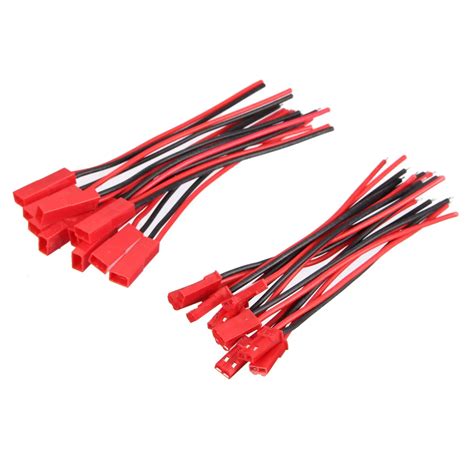 10 Pairs 2 Pins Jst Male And Female Connectors Plug Cable Wire Line 110mm
