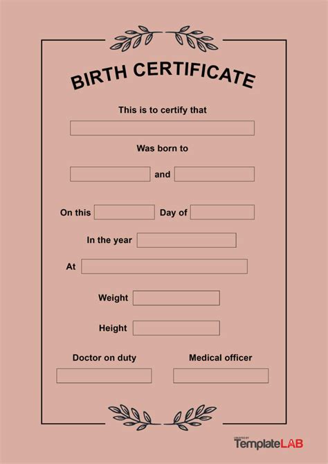 27 Birth Certificate Templates Word Ppt And Pdf Templatelab
