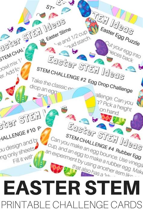 Easter Stem Challenge Cards And Science Ideas Free Printable