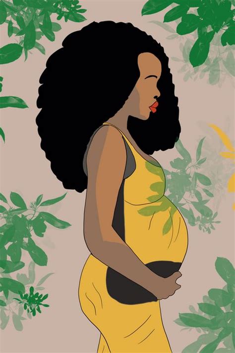 Pregnancy Black Woman Art Anukumari Verma Digital Art People