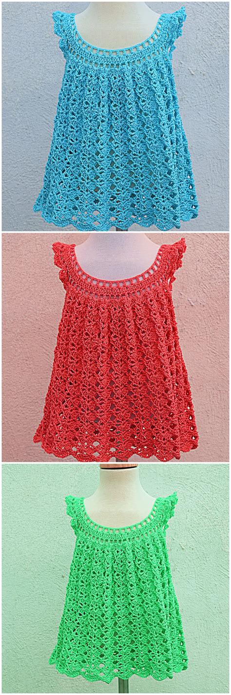 Crochet Fast And Easy Baby Girl Dress For Summer Crochet