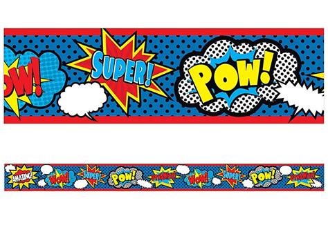 Superhero Word Burst Border Superhero Classroom Theme Classroom