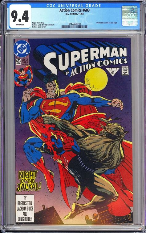 Action Comics 683 Cgc 94 White Pages 1992 3742460010 Doomsday Cameo