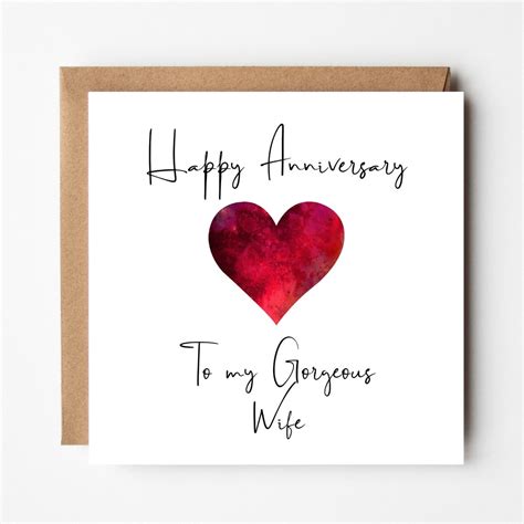 Happy Anniversary Wife Card Anniversary Card For Wife Gorgeous Wife