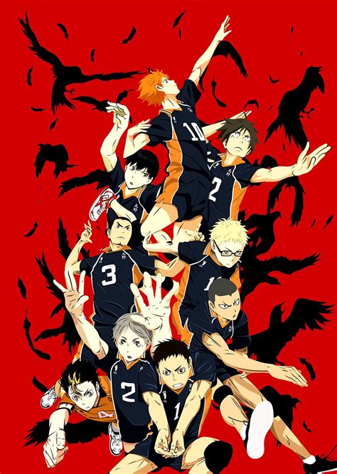 Anime Haikyuu Karasuno Poster By Team Awesome Displate Haikyuu Karasuno Haikyuu Anime
