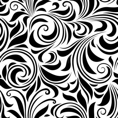 Download black floral images and photos. Vintage Seamless Black And White Floral Pattern. Vector ...