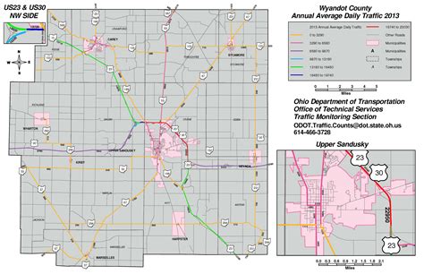 Wyandot Traffic Count Map 2013 Wyandot County Economic Development