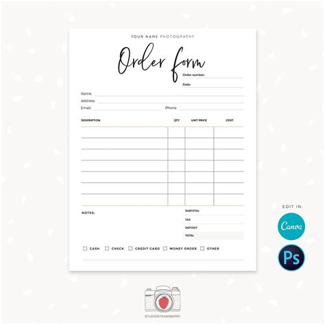 Free Printable Order Forms Printable Templates Free