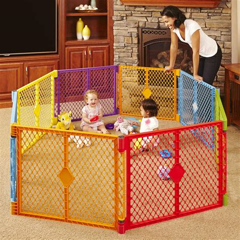 Toddleroo By North States Superyard Colorplay 8 Panel Baby Play Yard