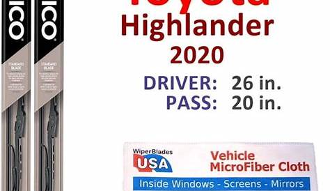 2020 Toyota Highlander Wiper Blades (Set of 2) - Walmart.com