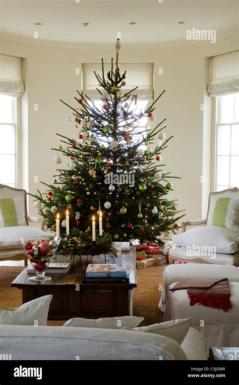 Christmas Tree In Bay Window Hi Res Stock Photography And Images Alamy