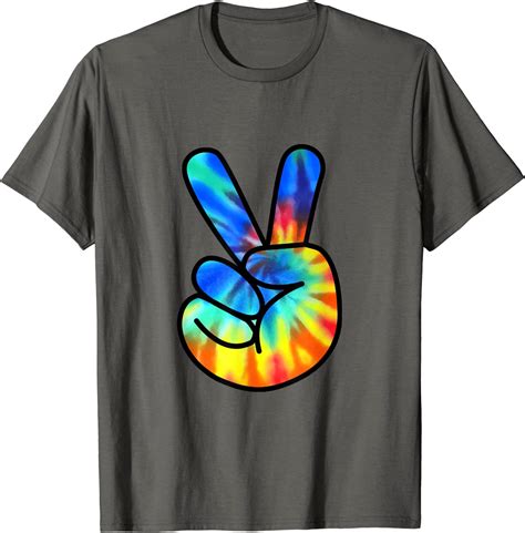 Tie Dye Peace Sign Hand T Shirt Uk Fashion