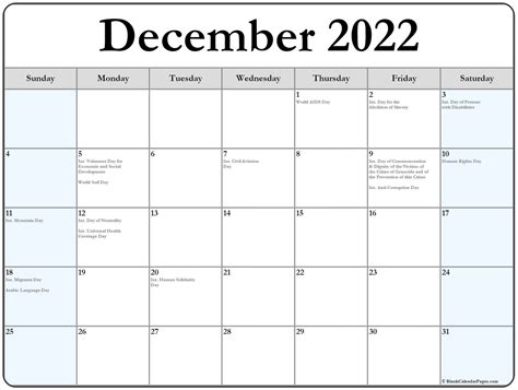 National Day Calendar 2021 December 2021 National Day