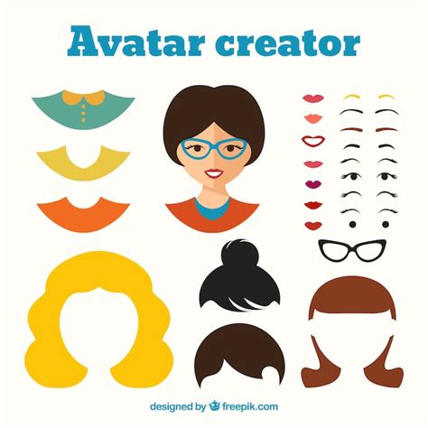 Premium Vector Female Avatar Creator