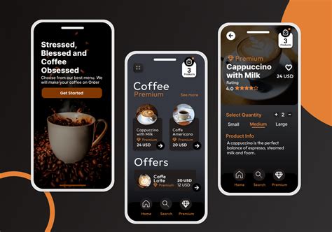Coffee App Ui By Fizza Tariq On Dribbble