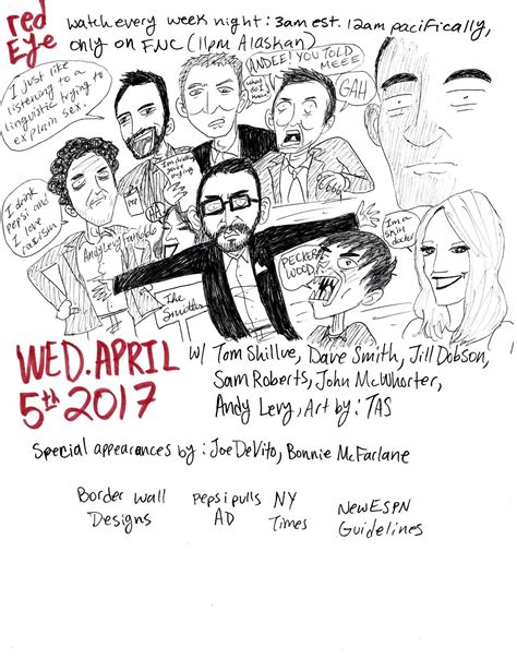 Red Eye: Wednesday April 5 2017 w/Tom Shillue, Dave Smith, Jill Dobson