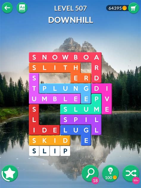 Word Shapes Level 507 Downhill Answers
