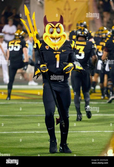 Arizona State Mascot Sparky During The First Half Of An Ncaa College