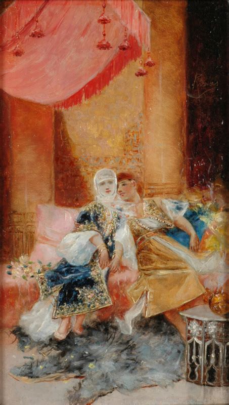 Harem Scene Oil On Panel Late 19th Century By Antonio Ribas Oliver Buy Art Online Artprice