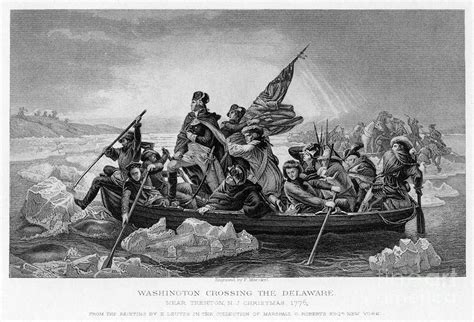 Washington Crossing The Delaware 1776 Drawing By Print Collector