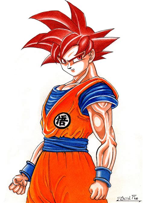 Son Goku Super Saiyan God By Acid Flo On Deviantart
