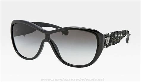 Chanel 5242 Black Tweed Grey Gradient Sunglasses Fast Shipping New