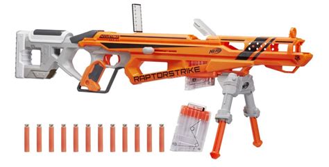 Nerf's new accustrike series didn't have all that great of a start after releasing two arguably dull blasters. Nerf N-Strike Elite AccuStrike RaptorStrike