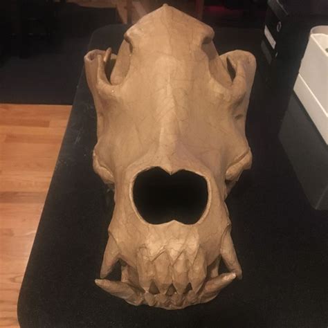 Paper Maché Wolf Skull Mask — Part 2 Manning Makes Stuff Wolf Skull