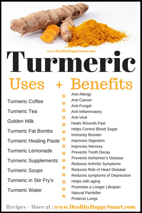 The Best Turmeric Uses Benefits Healthyhappysmart