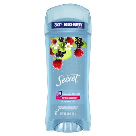 Secret Fresh Antiperspirant Deodorant Clear Gel Berry 34 Oz