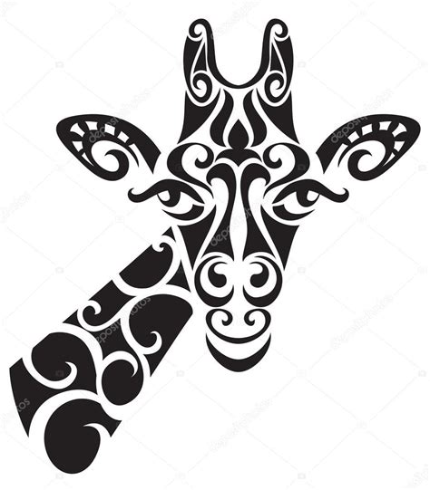 Download Decoratieve versiering giraffe silhouet — Stockvector ...