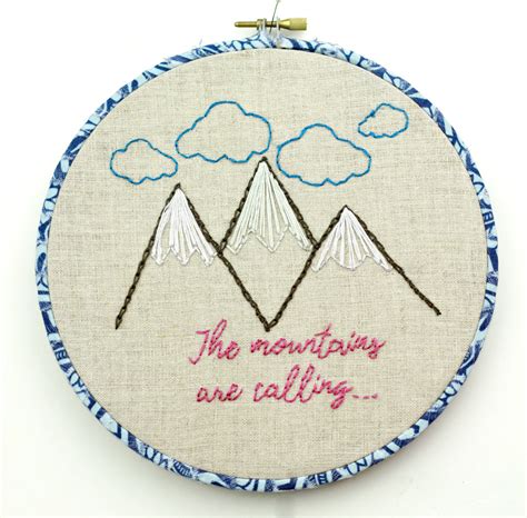 Simple Mountain Embroidery Pattern Mountain Designs For Embroidery