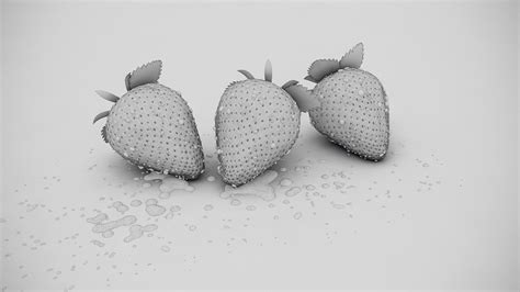 Strawberry Erdbeere 3d Modellierung Produktvisualisierung 4dm Works