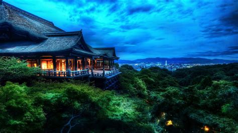 Kyoto Temple At Night Pics