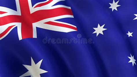 Australia Flag Waving In The Wind Stock Image Image Of Famous