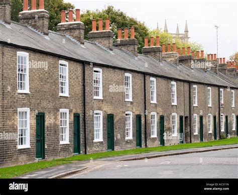 A Row Of Terraced Houses Used For Cambridge University Student