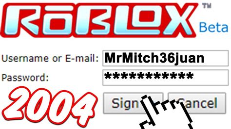 Playing The First Version Of Roblox 2004 Youtube