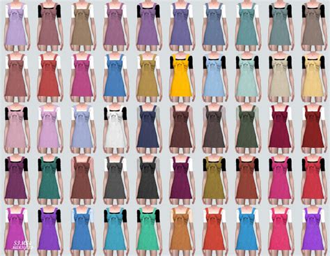 Summer Ribbon Sleeveless Dress With T V2 At Marigold Sims 4 Updates