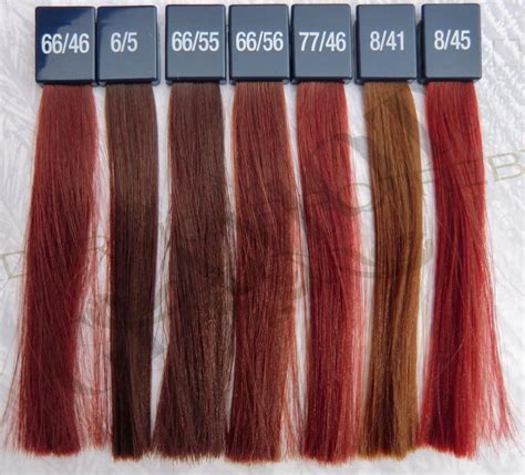 Wella Koleston Perfect Vibrant Reds Hair Color Chart Hair Color Swatches Hair Color Formulas