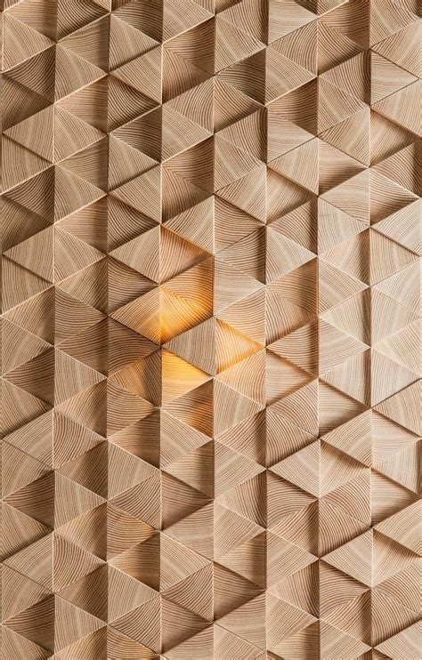 Led Wooden Mosaic 3d Wall Wooden Tiles 10 Pieces Of 3d Etsy Wooden