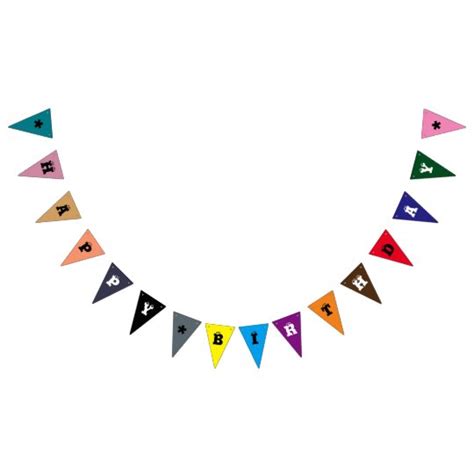 Happy Birthday Triangle Party Bunting Banner Uk