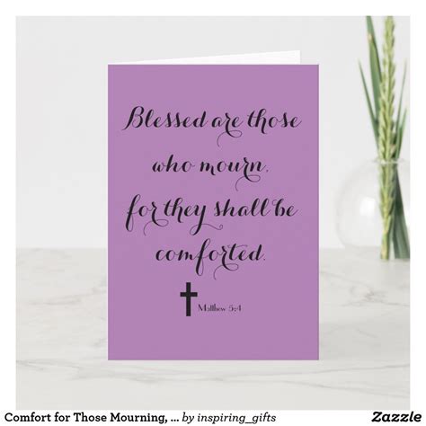 Comfort For Those Mourning Bible Verse Sympathy Card Zazzle Com In