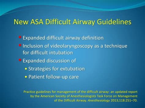 Ppt New Asa Difficult Airway Guidelines Powerpoint Presentation Free