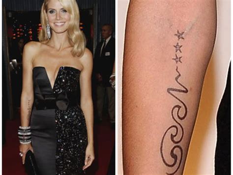 Heidi Klum Tattoos Celebrity Tattoos Women Celebrity Tattoos Best Celebrity Tattoos