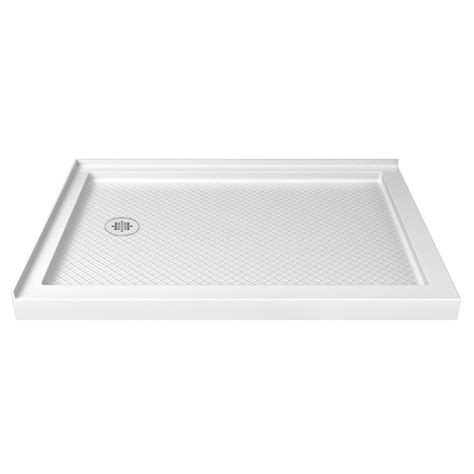 The standard full height curb height is about 4 tall. DreamLine SlimLine 36 in. x 48 in. Double Threshold Shower ...