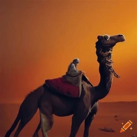 Ibn Battuta On A Camel On Craiyon